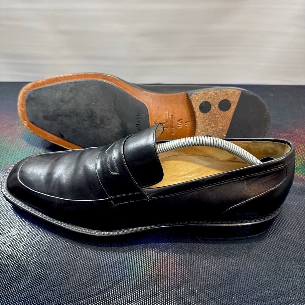 Cole Haan Collection Shoes Men's Size 10.5M Black Loafers C02992 Made In Italy